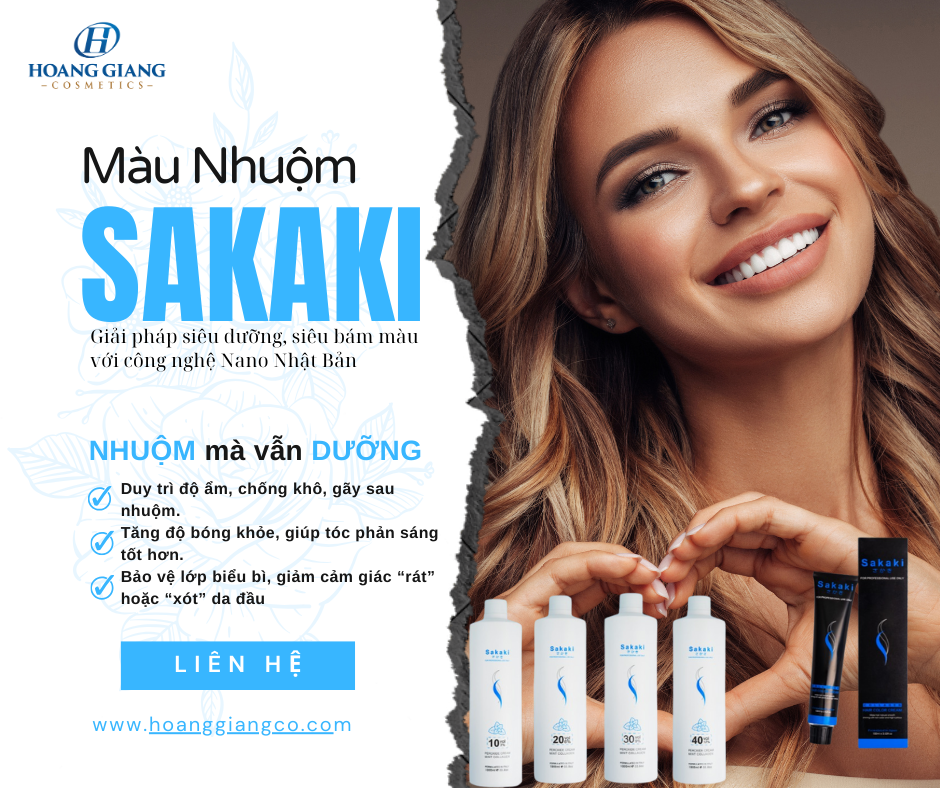 Sakaki – Màu nhuộm siêu dưỡng, siêu bám màu từ công nghệ Nano Nhật Bản