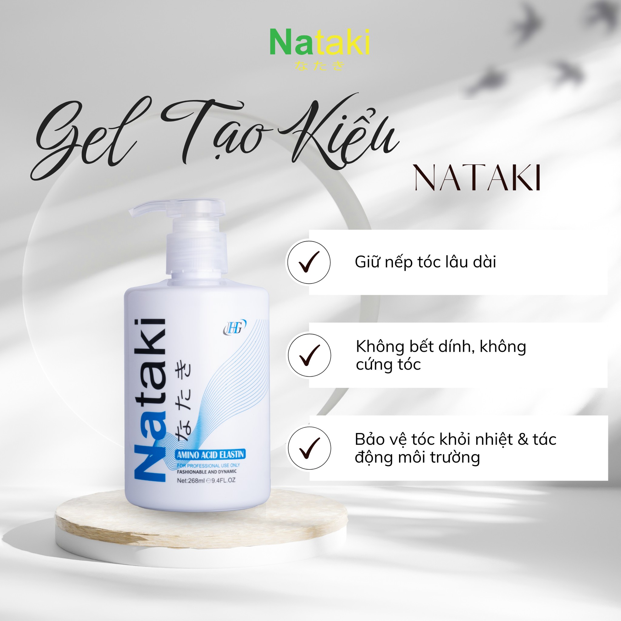 Gel vuốt tóc xoăn Nataki