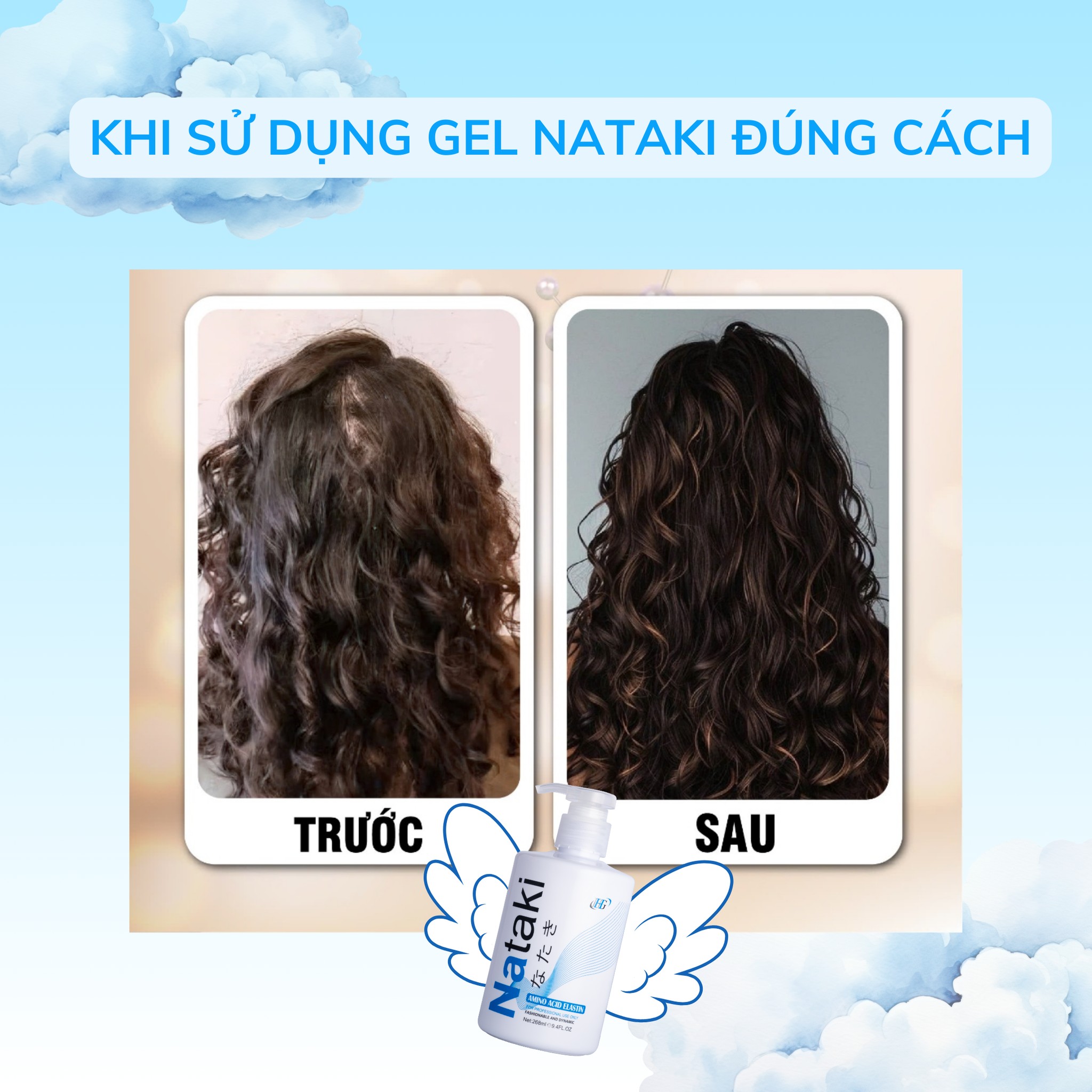 Gel giữ nếp mềm, bóng vào nếp dễ