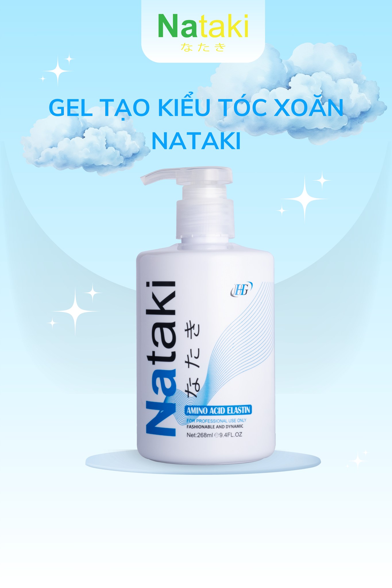 Gel vuốt tóc xoăn Nataki